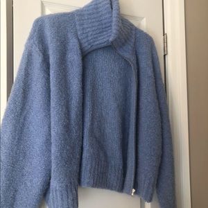 Aritzia WILFRED sweater mid length zipper COZY